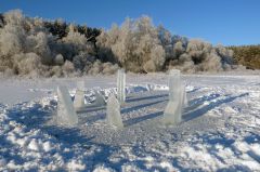 Инсталляция на месте проруби для крещения