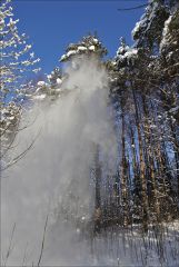 Скатывающийся снег!