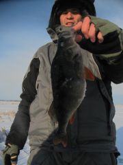 зять (что-то лица не видно) со свои уловом