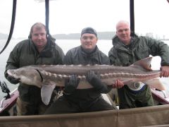 Была ловля и осетра вот такого...