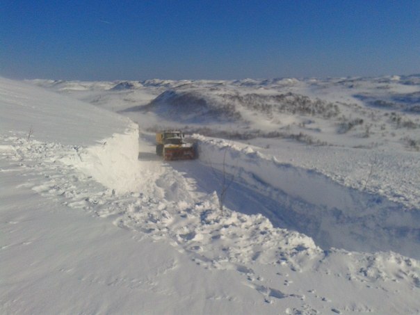 Дорога на Мурманск зимой